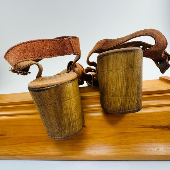 Topshop Brown Sandals Wooden Heel Brass Hardware
I WELCOME OFFERS - Picture 9 of 15